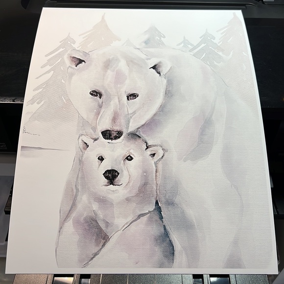 Watercolor Polar Bears Wall Art Illustration Print Poster Card Unframed - Picture 10 of 17